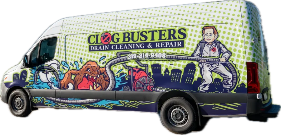 Clog Busters drain cleaning van